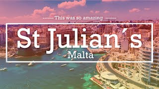 St JULIANS Malta 🇲🇹2020  The MOST TOURIST city of the ISLAND 😎 [upl. by Leay]