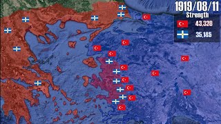 GrecoTurkish war everyday using Google Earth in 40 seconds [upl. by Ecitnerp]