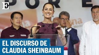 MÉXICO  El primer discurso de Claudia Sheinbaum como candidata de Morena para 2024  EL PAÍS [upl. by Kimberli]