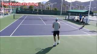 Tomas Berdych Training  Clean Hitting  Court Level View [upl. by Aniret]