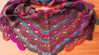 Virüs Şal Yapımı  How to Make Virus Shawl Crochet [upl. by Margery]