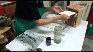 Majolica The Method of Working  Stage 3 Marking the design on to tiles [upl. by Sirc]