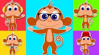 Five Little Monkeys  Nursery Rhyme With Lyrics [upl. by Wendeline]