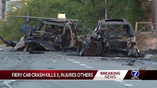 3 people including 2 children killed in fiery crash in downtown Omaha [upl. by Miranda391]