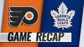 Johnssons first hat trick powers Leafs past Flyers [upl. by Haberman]