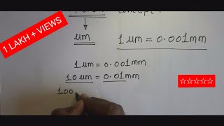 Understanding Micron concept mm to micron Use of micron unit convert mm to micron Micrometer [upl. by Pironi501]