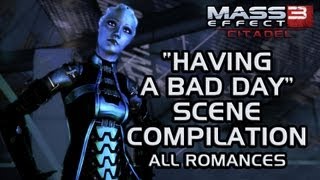 Mass Effect 3 Citadel DLC Kaidan MShep Romance All scenes [upl. by Pavior488]