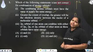 Which of the following statements isare not correct for combination of atomic orbitals i ampnb [upl. by Aicatsal700]