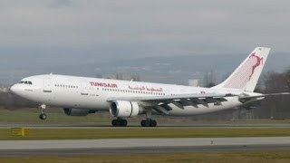 RARE Tunisair A300 landing amp takeoff  GVA  21122013 [upl. by Kaya882]