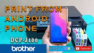 BROTHER DCPJ100  PRINT From Android Phone with Settings Explained Tagalog [upl. by Jodee]