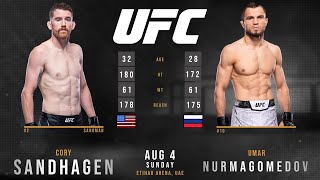 CORY SANDHAGEN vs UMAR NURMAGOMEDOV FULL FIGHT UFC [upl. by Heim]