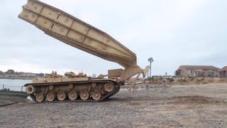 Amazing Tank Launched Bridge  M60 Armoured VehicleLaunched Bridge AVLB in Action [upl. by Nitnerb912]