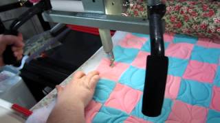 Unloading a Quilt off of a Nolting long arm quilting frame [upl. by Bein]