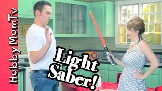 For Grown Ups Star Wars Light Saber Comedy Skit XWing Game Rules by HobbyMomTV [upl. by Knick]