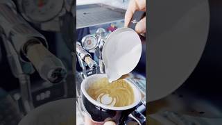 Best Latte art tutorial coffee espresso foryou latteart cafe satisfying tutorial [upl. by Ahsenrat]