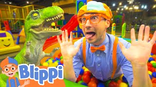 Blippi Visits Kinderland Indoor Playground  Fun and Educational Videos for Kid [upl. by Holcomb218]