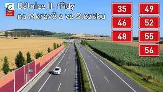 Česká dálniční síť  dálnice II třídy na Moravě a ve Slezsku [upl. by Felder]