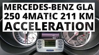 Mercedes GLA 250 4MATIC 20 211 hp AT  acceleration 0100 kmh [upl. by Rodl]