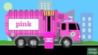 Garbage Trucks Teaching Colors  Learning Basic Colours Video for Kids [upl. by Attekram255]