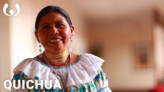 Luzmila speaking Otavalo Kichwa  Wikitongues [upl. by Narcho874]