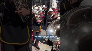 Royal Marines march through Gibraltar to mark 360th anniversary [upl. by Wilsey69]