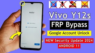 Vivo Y12s V2026 FRP Bypass New Security Update 2024  All Vivo Android 11 Google Bypass Without PC [upl. by Ayekat355]