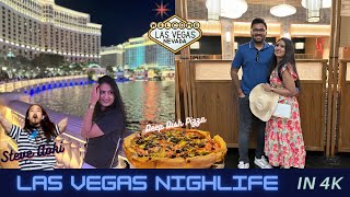 Nightlife in Las Vegas  Bellagio Fountain Show  Fremont Street  Hakkasan Night Club  Steve Aoki [upl. by Ahsinev414]