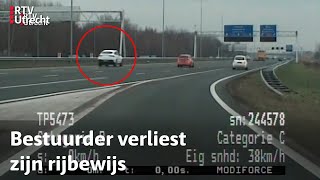 Verkeerspolitie man rijdt 200 km per uur met gehuurde Mercedes  RTV Utrecht [upl. by Einad92]