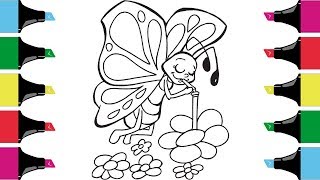 How to Color Butterfly Coloring Pages Coloring Book for Kids Art Colors for Kids [upl. by Nnaynaffit]