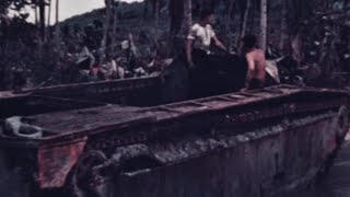 Battlefield survey of US LVT casualties near Agat during the Battle of Guam on July 21st 1944 [upl. by Dlonyer346]