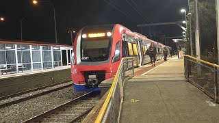 ACity 4000 Class EMU Railcar Departing Smithfield Station to Gawler Central 4001 [upl. by Esinart]