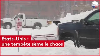 ÉtatsUnis  une tempête sème le chaos [upl. by Eniamat]