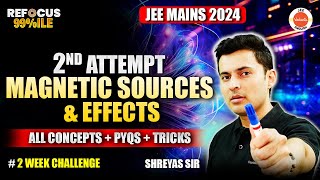 Magnetic Sources amp Effects  JEE Mains 2nd Attempt  All Concept And PYQs  Shreyas Sir [upl. by Ettezzus]