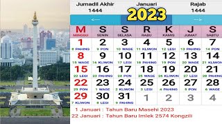 KALENDER 2023 Lengkap Dengan Libur Gambar KOTA INDONESIA [upl. by Anyahs389]