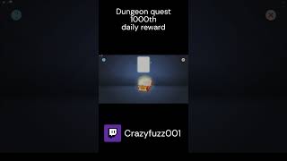 Dungeon quest 1000th daily reward [upl. by Sillek286]