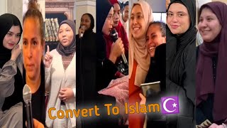 Many Western Women Accepting Islam  Convert to Islam  Revert To Islam  Emotional Shahada [upl. by Orin]