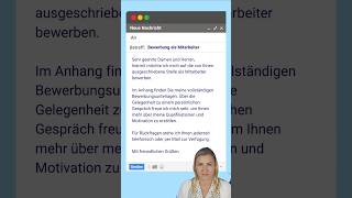 Deutsch lernen Bewerbungsschreiben deutschkurs deutschesprache learngermam [upl. by Aikat]