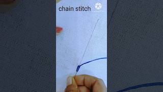 Basics Chain Stitch Hand Embroidery Tutorial short embroidery [upl. by Margot]