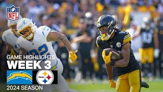 Los Angeles Chargers vs Pittsburgh Steelers  2024 Week 3 Game Highlights [upl. by Hanyaz]