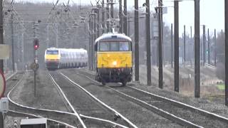 Caledonian Sleeper 86101 passing Northallerton [upl. by Hosea]