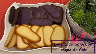 Lengua de gatoUbe lengua de gato or butter cookies [upl. by Erodaeht]