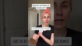 Glycolic acid toner as deodorant dermatologist DrDrayzday [upl. by Pavkovic]