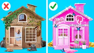 💞BARBIE💞 KIAT MAKEOVER  Kerajinan Kaya VS Bokek amp ReUse Kardus DIY Keren oleh 123 GO CHALLENGE [upl. by Norm235]