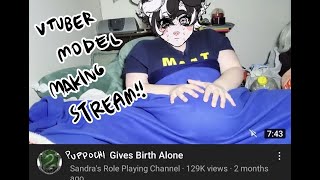 VTuber Model Making Stream Puppochi gives birth alone again [upl. by Lleraj247]