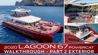 2020 Lagoon SIXTY 7 Power Catamaran InDepth Walkthrough  PART 2 Exterior [upl. by Iloj547]