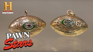 Pawn Stars Green Bay Super Bowl Pendants  History [upl. by Jehiel]