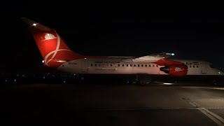 EPFQV  Avro RJ100  Qeshm Airlines Mehrabad Airport [upl. by Elnora]