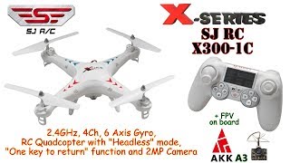 SJ RC X3001C 24GHz 4Ch 6 Axis Gyro RC Quadcopter Headless One key to return 2MP Camera RTF [upl. by Eelimaj]