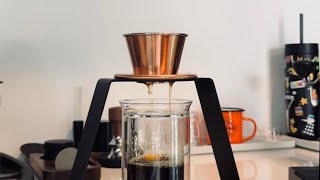 Pour Over  Drip Kalita Wave Tsubame Copper [upl. by Enilav]