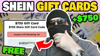 How YOU can get FREE Shein Gift Card Codes in 2024  FREE 750 Shein Gift Cards [upl. by Ymmak148]